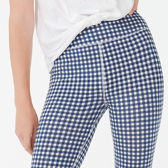 J. Crew 7/8 High-rise Leggings In Gingham - Picture 2 of 7